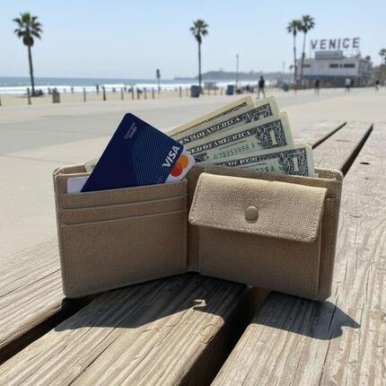 Ghettoblaster Münz Canvas Sand Geldbörse