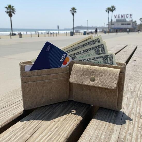 Ghettoblaster Münz Canvas Sand Geldbörse