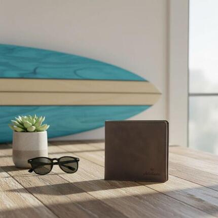 Portemonnaie Ghettoblaster Vollnarbenleder dunkelbraun