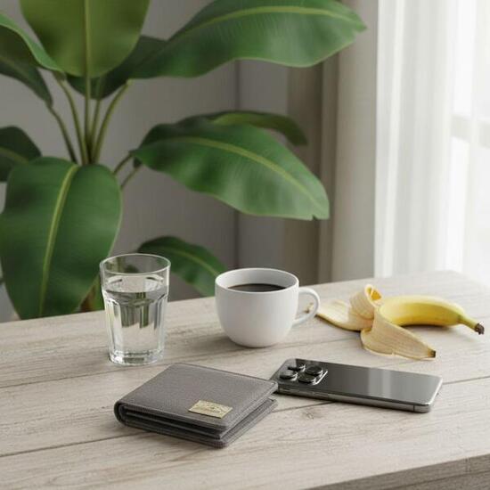 Ghettoblaster RFID Canvas Geldbörse grau