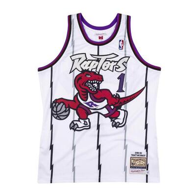 Tanktop mitchell & ness swingman jersey toronto raptors '98 mcgrady wit