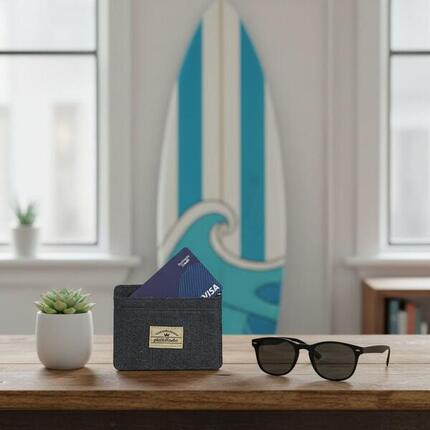 Portemonnaie Ghettoblaster Kartenhalter Canvas schwarz