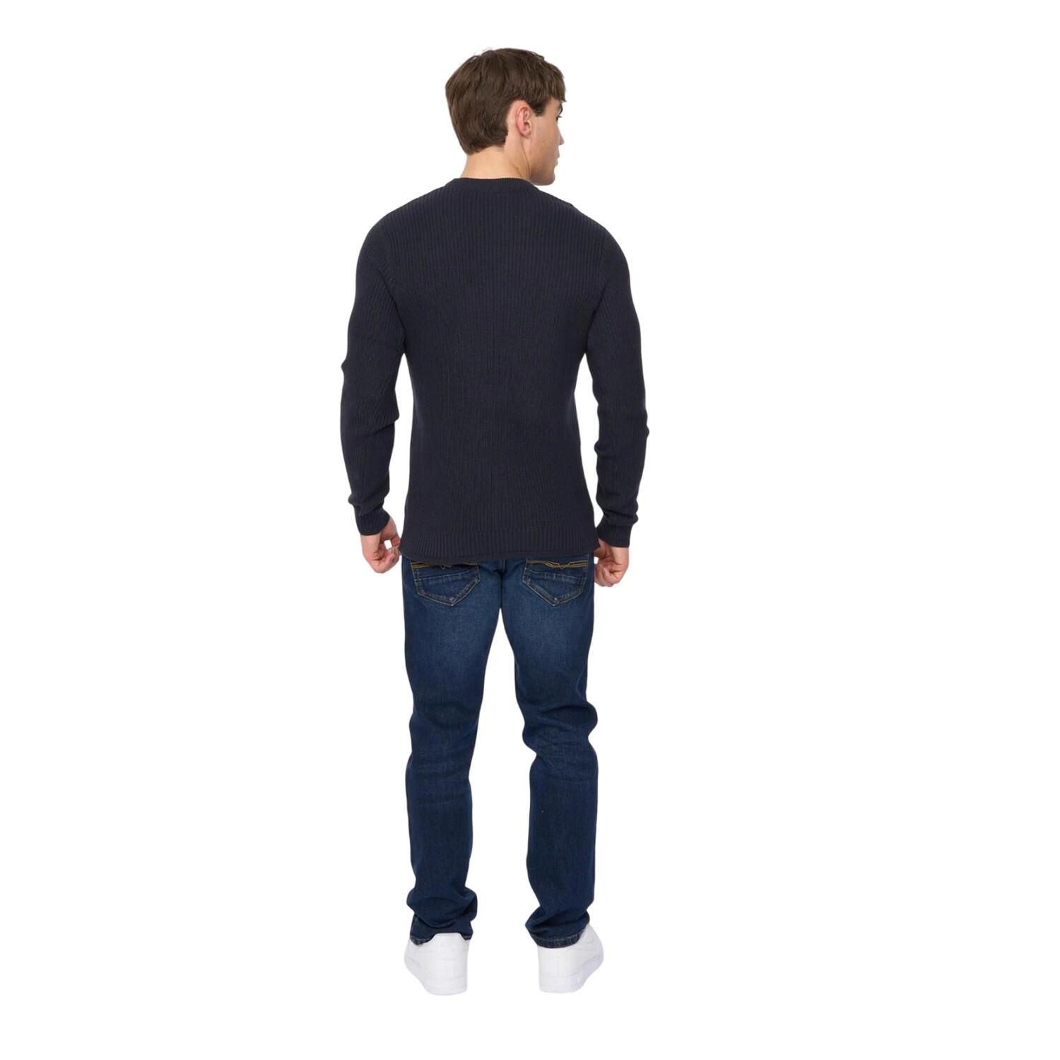 Pullover Uomo Crosshatch Kabstars Blu Navy 3/5
