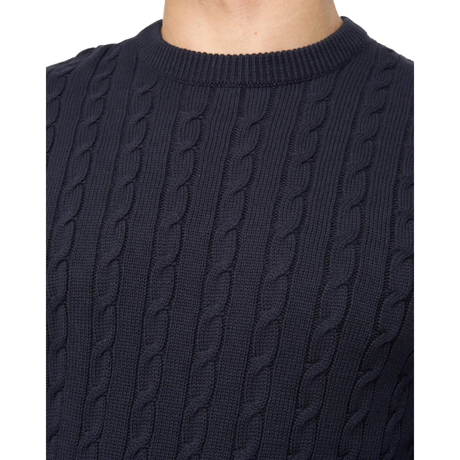 Pullover Uomo Crosshatch Kabstars Blu Navy 4/5
