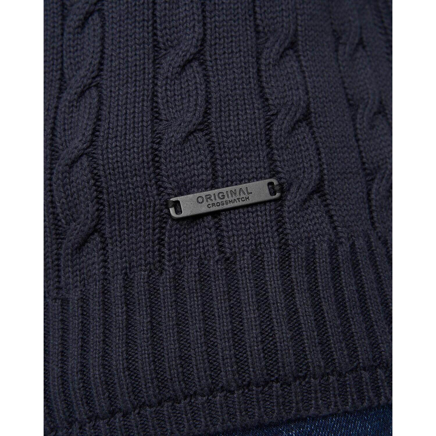 Pullover Uomo Crosshatch Kabstars Blu Navy 5/5
