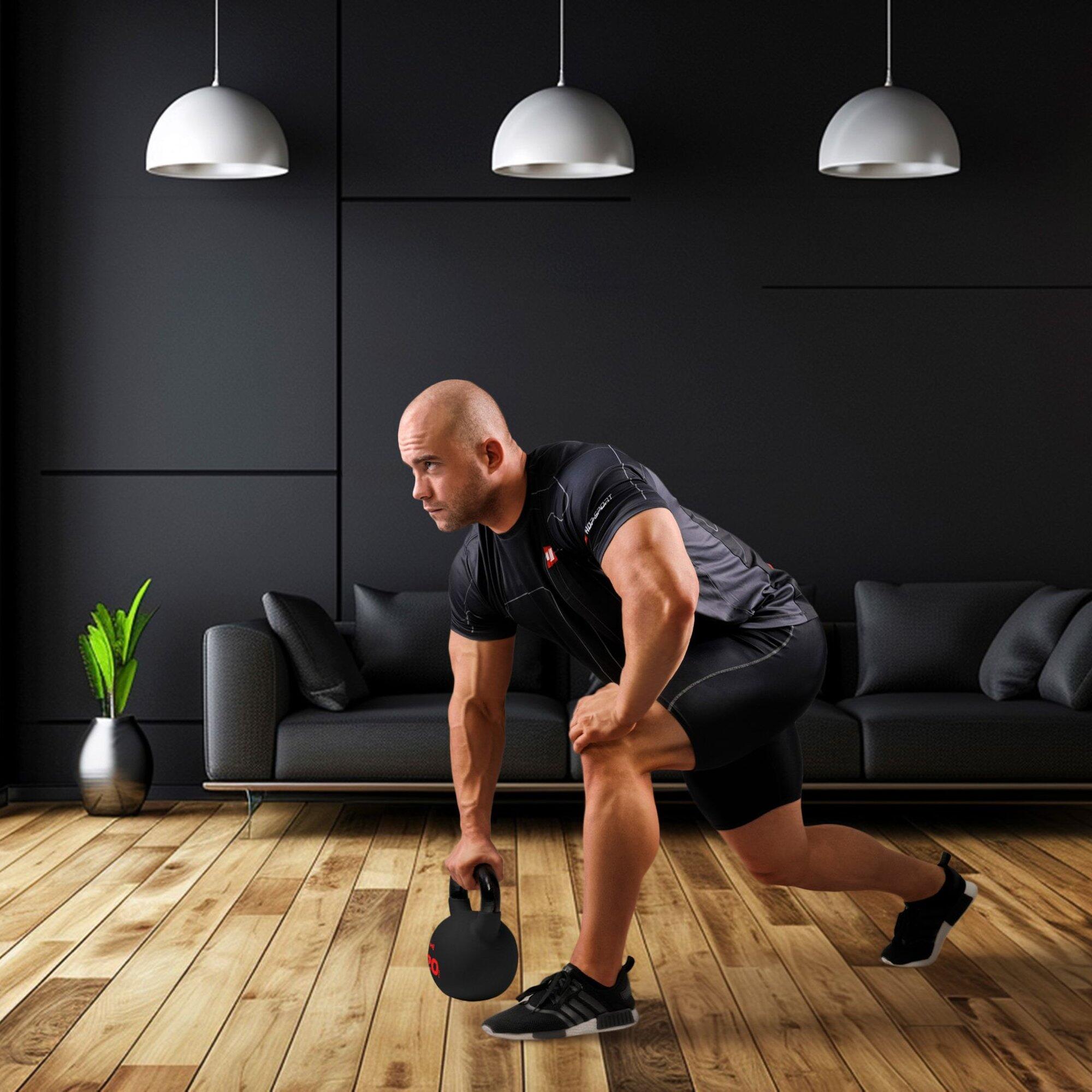 Kettlebell en fonte 20 kg Hop-Sport avec revêtement en néoprène 2/7