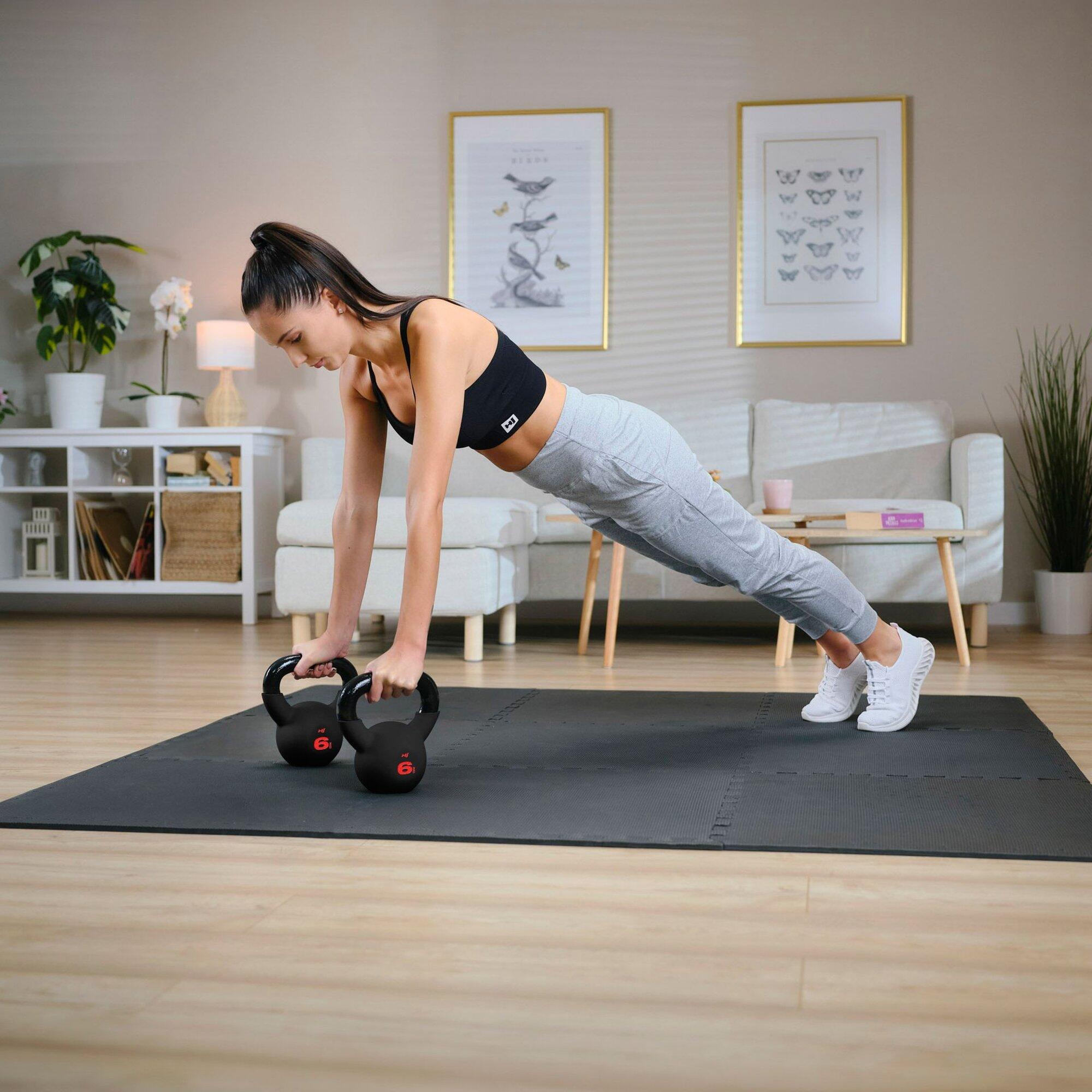 Kettlebell żeliwny do treningu siłowego Hop-Sport HS-IB006KB 6kg