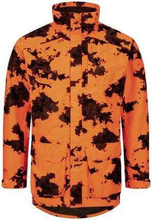 Herren Jacke Stealth 2L - Blaze Orange Camouflage