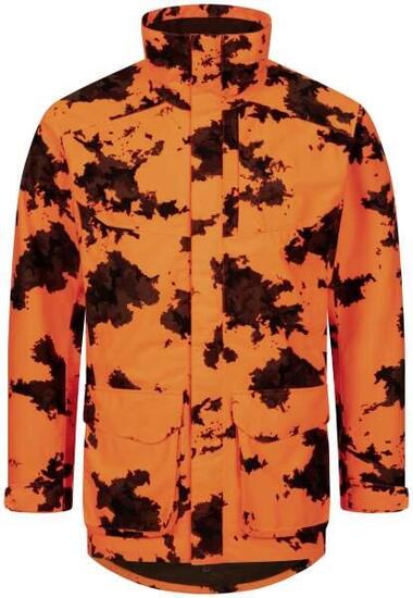 Herren Jacke Stealth 2L - Blaze Orange Camouflage