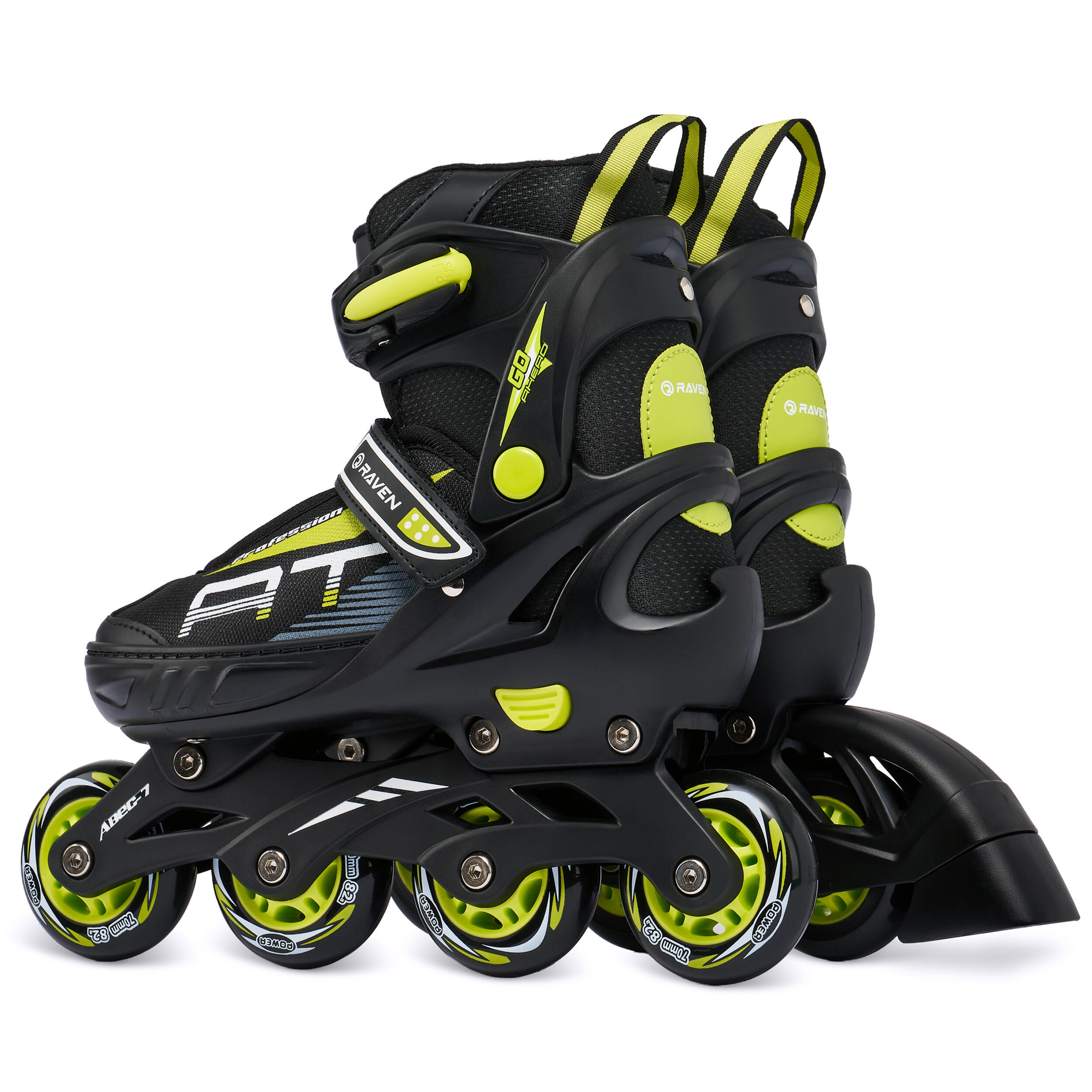 Roller réglables Raven Profession Noir/Citron vert 5/6