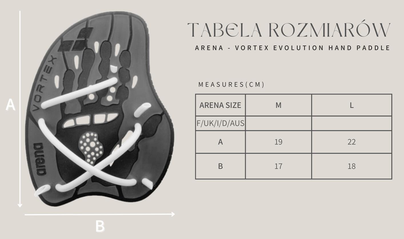 Remos de natação Arena Vortex Evolution Hand Paddle 6/6