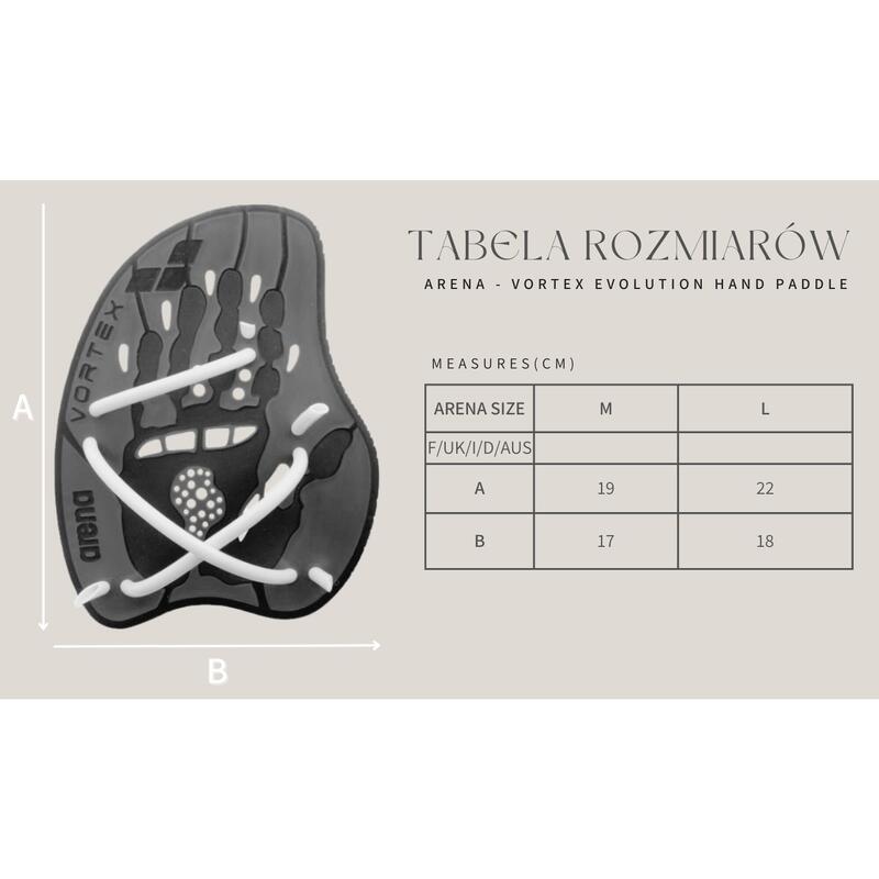 Vâsle de înot Arena Vortex Evolution Hand Paddle