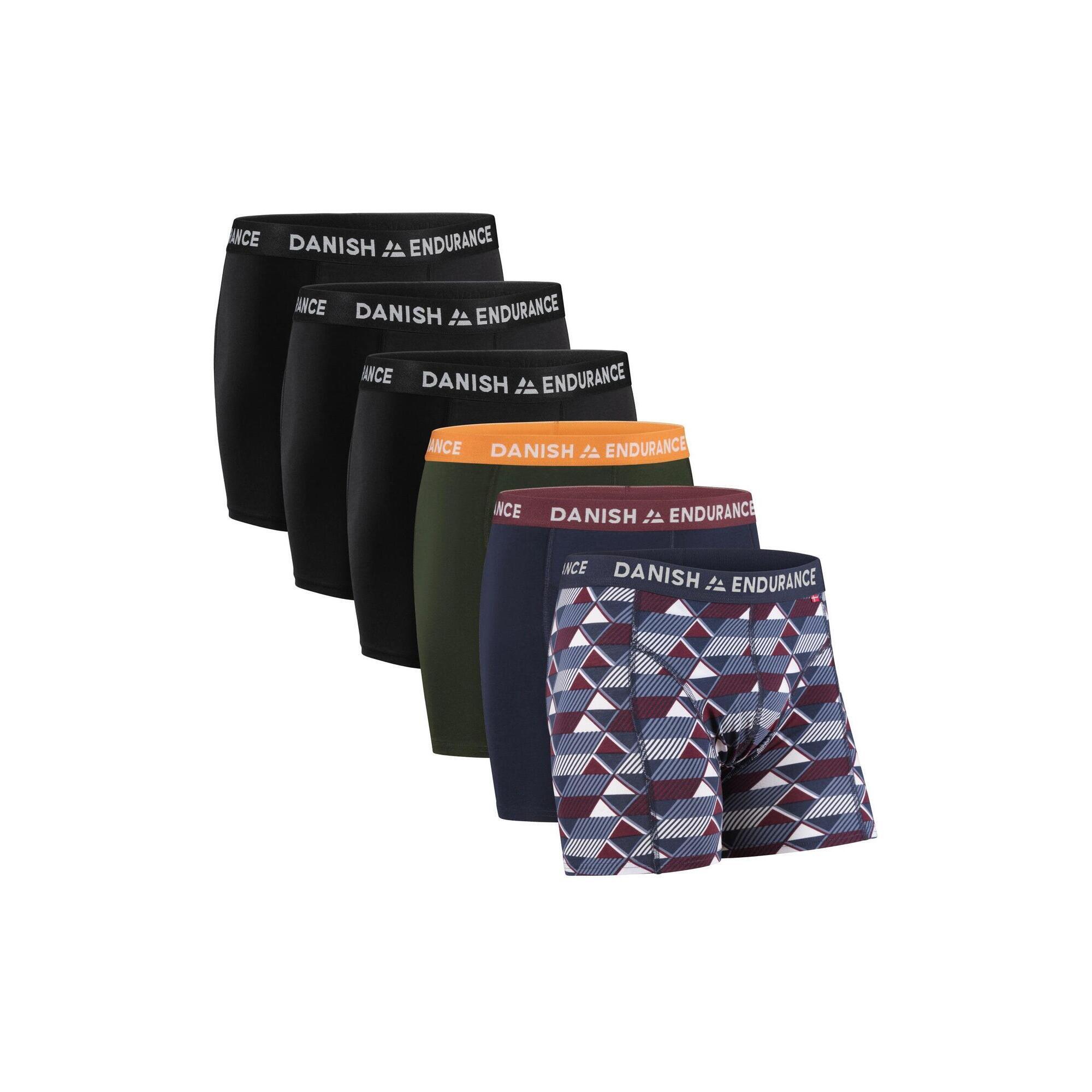 Danish Endurance - Boxers Classiques Pour Homme 6 Paires Coton Doux Respirant - Caleçon - Multicolore - Xl / W39 L32 - Decathlon