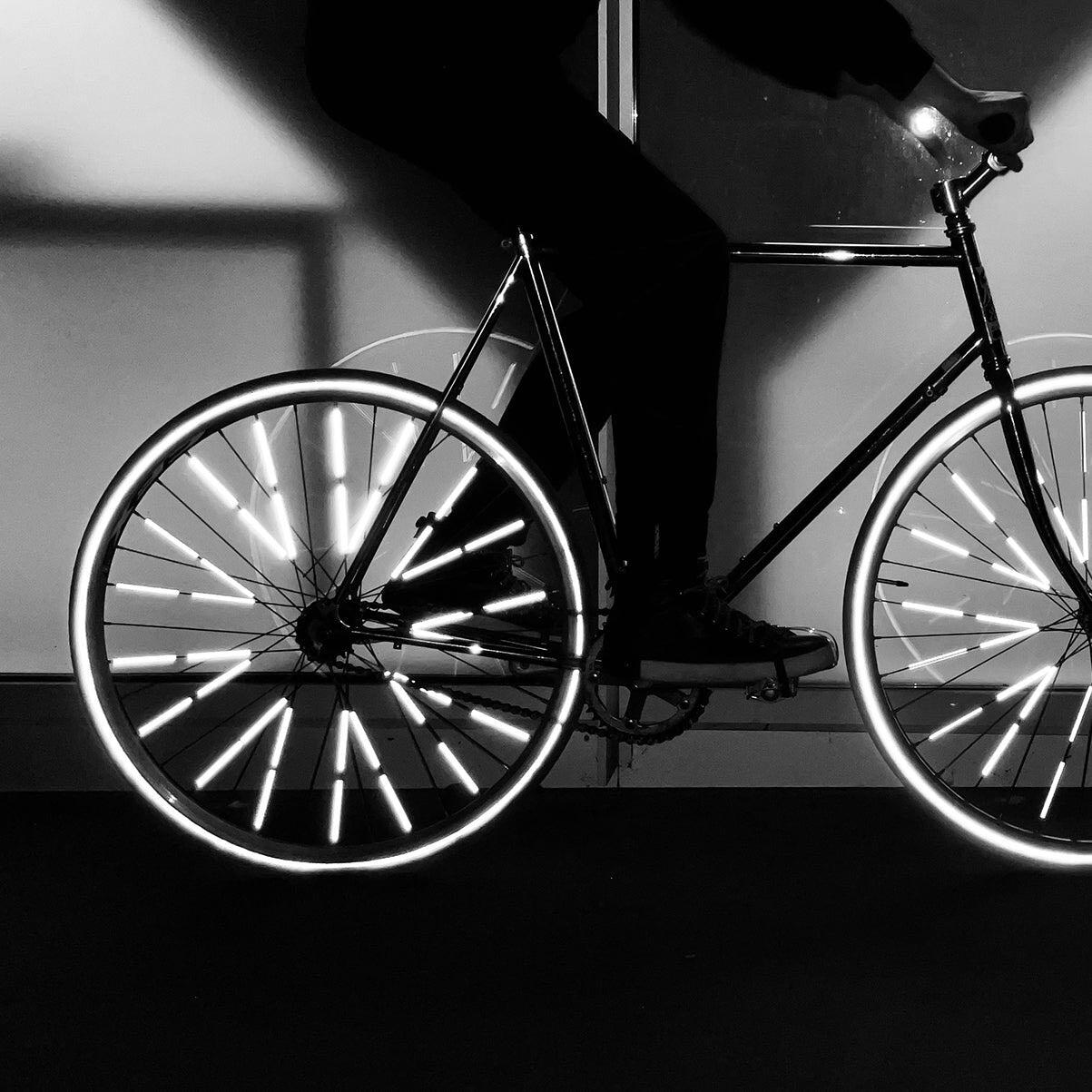 RAINETTE Réflecteurs pour rayons de vélo fluo multi-couleur, 12 pièces. 3/3
