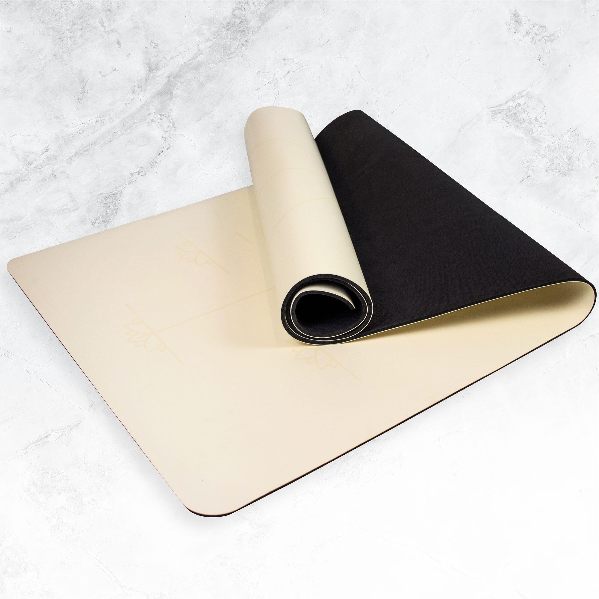 Tapis de yoga extra large - Crème 2/7