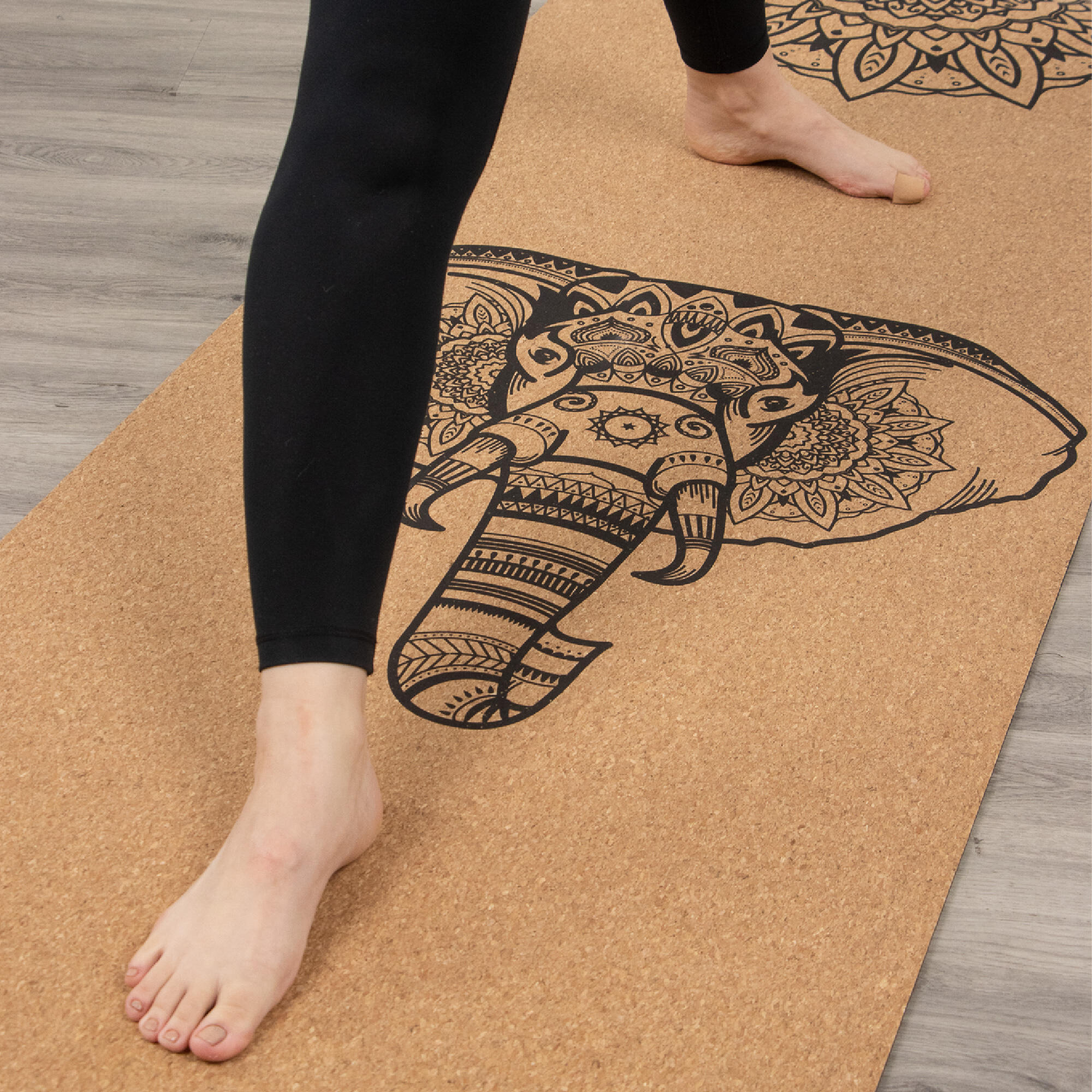 Tapis de yoga en liège extra large - Éléphant 3/7