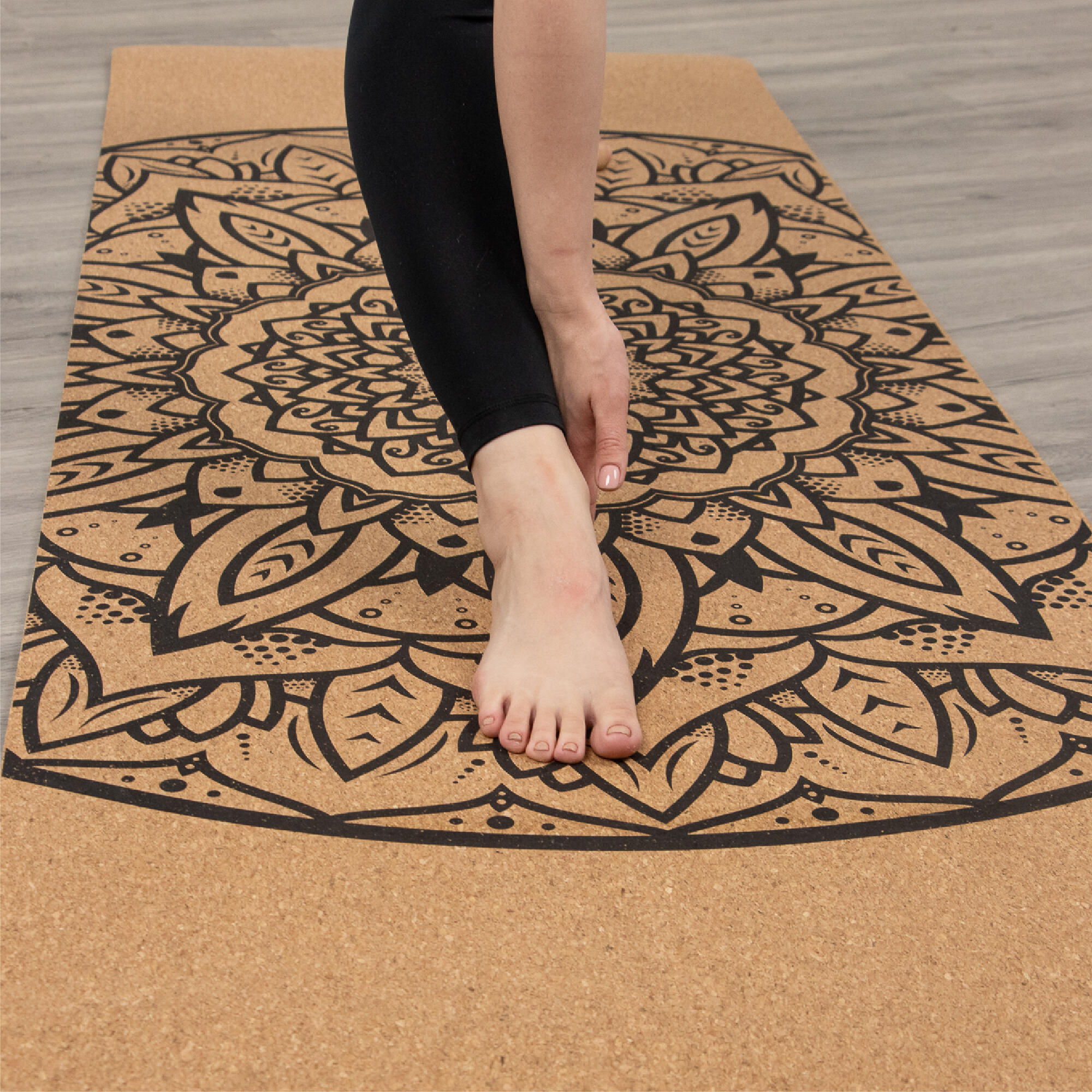 Esterilla de yoga extragrande de corcho - Mandala 3/7