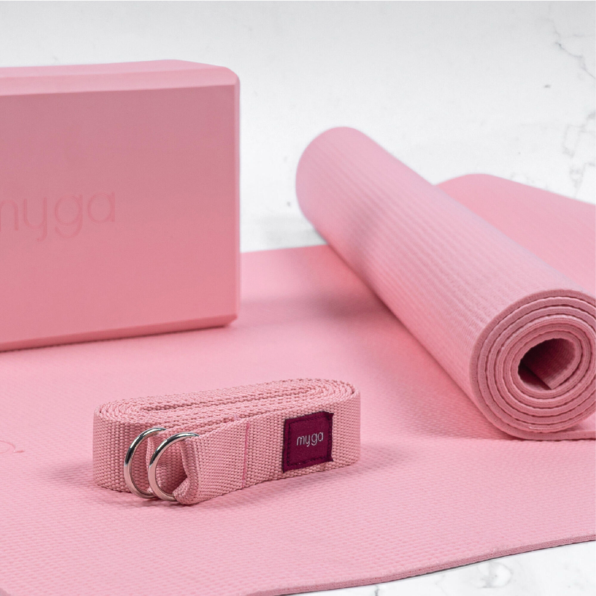 Kit de yoga pour débutants - Rose 6/7