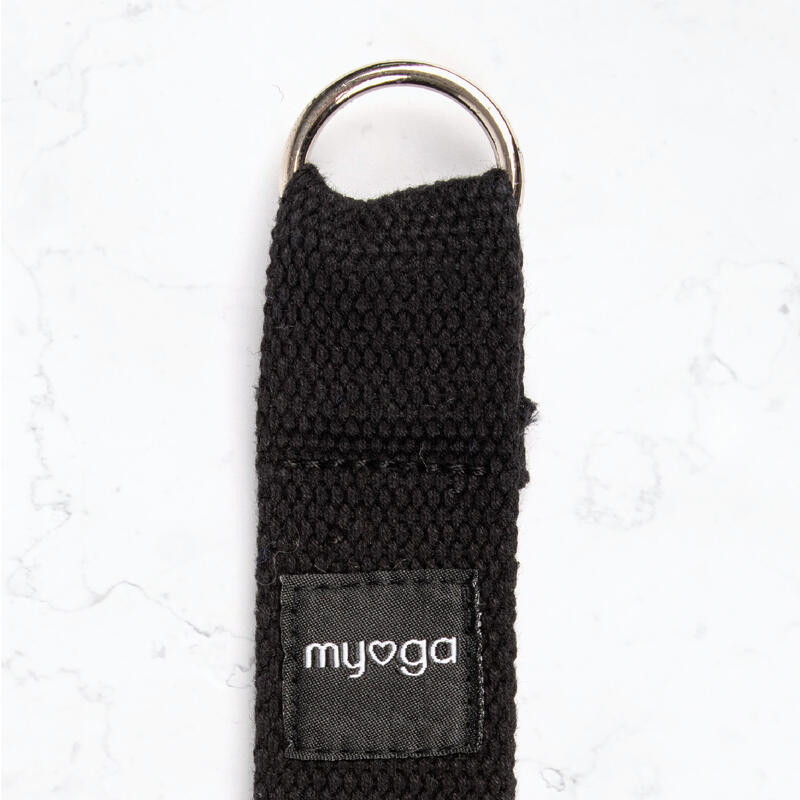 Curea de yoga Myga 2 în 1 - Neagră