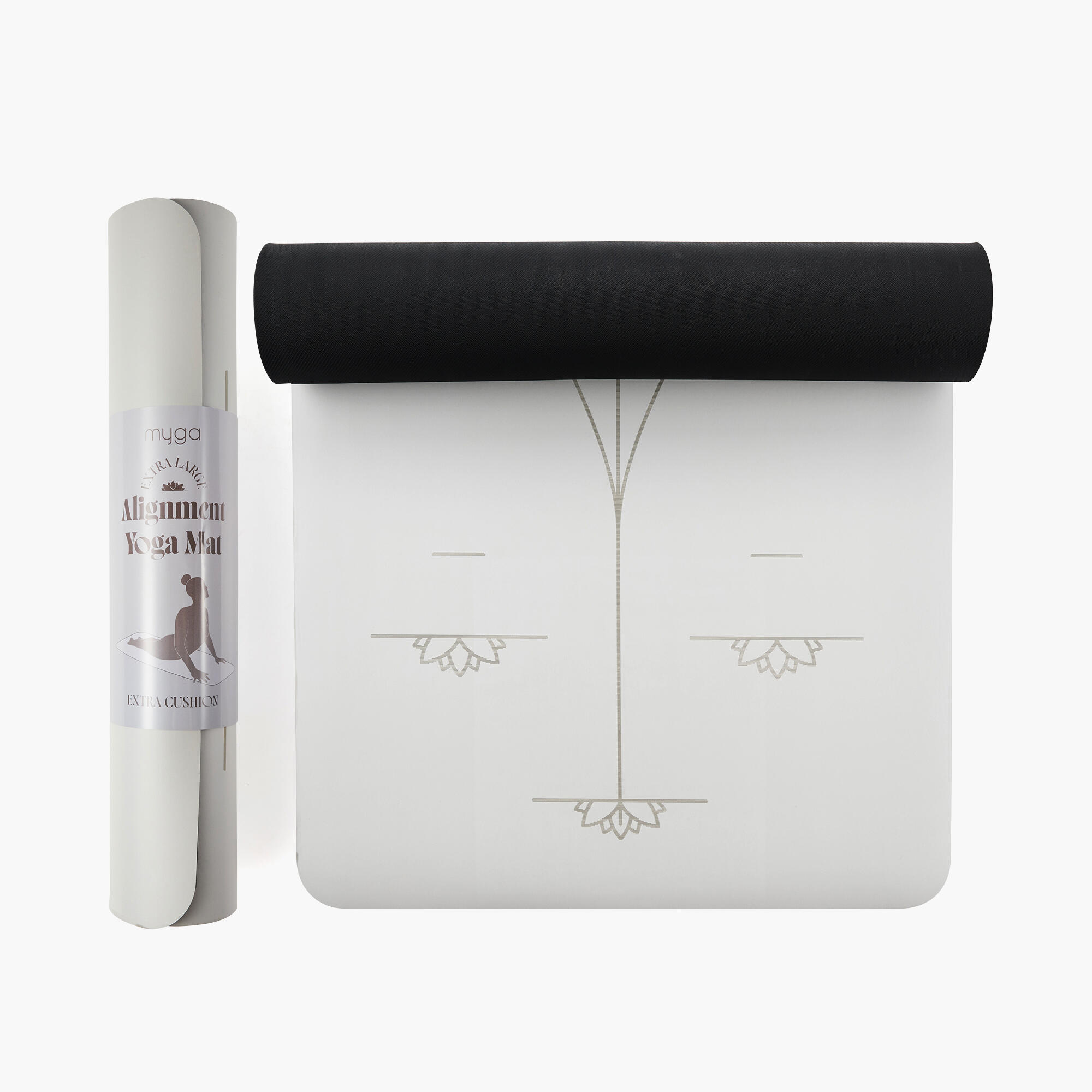 MYGA Podložka na jógu myga Alignment 6 mm XL kaučuková