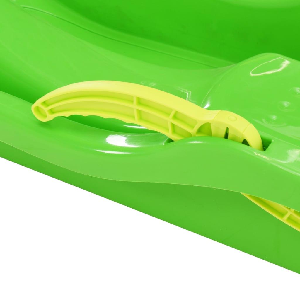 Trenó com travões 87x40x18 cm polipropileno verde 6/6