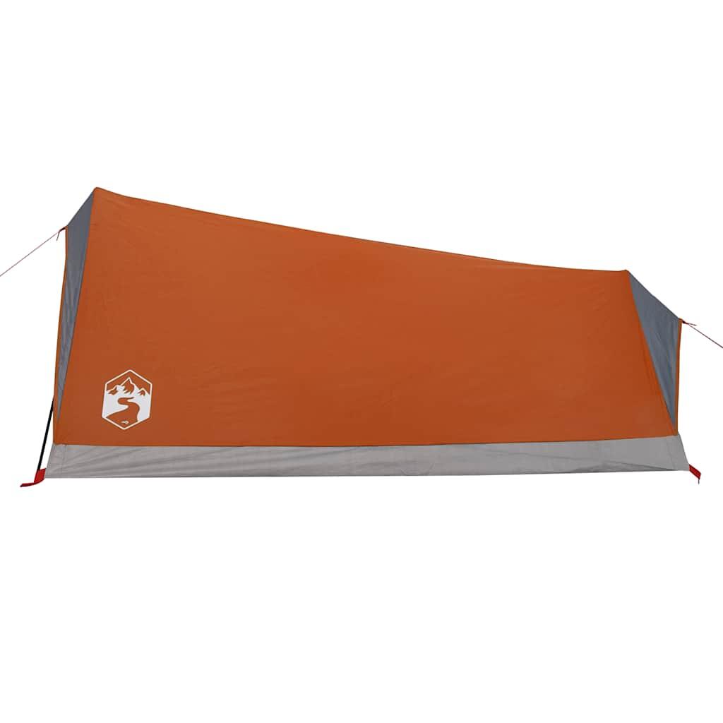Tente VidaXL étanche 2 personnes gris et orange 7/7