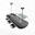 Set Pilates portabil Myga, Reformer Pilates - Negru