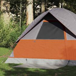 Tente Dome Vidaxl Étanche pour 2 Personnes en Gris et Orange