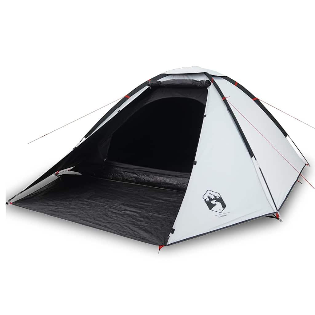 Tente dôme VidaXL 4 personnes en tissu occultant imperméable blanc 2/7