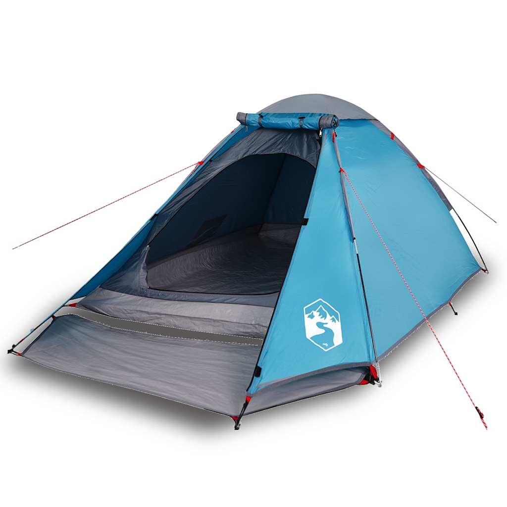 Tente dôme VidaXL 4 personnes imperméable bleue 2/7