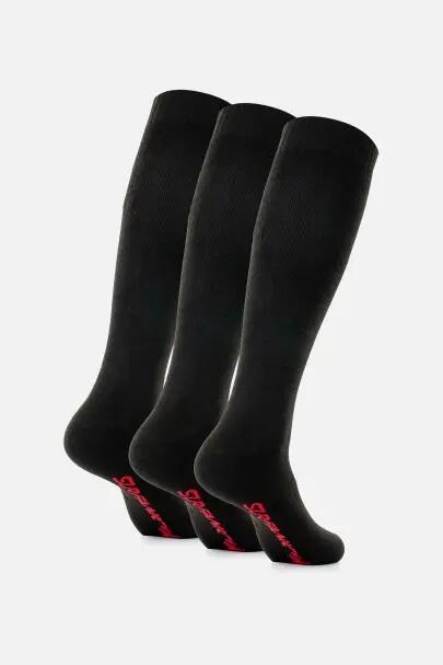 Skarpety Narciarskie Snowboard Surfanic ProTech Thermo– Zestaw 3 pary – Czarne 2/3