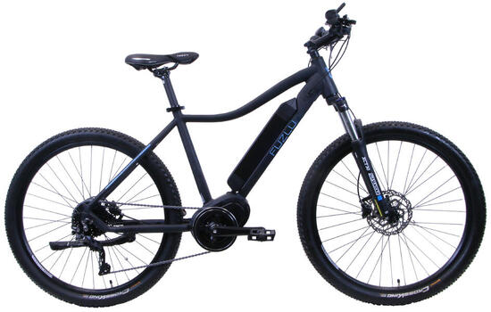 Rower elektryczny górski Fuzlu 27,5" (rama 19") bateria 418Wh czarno-niebieski