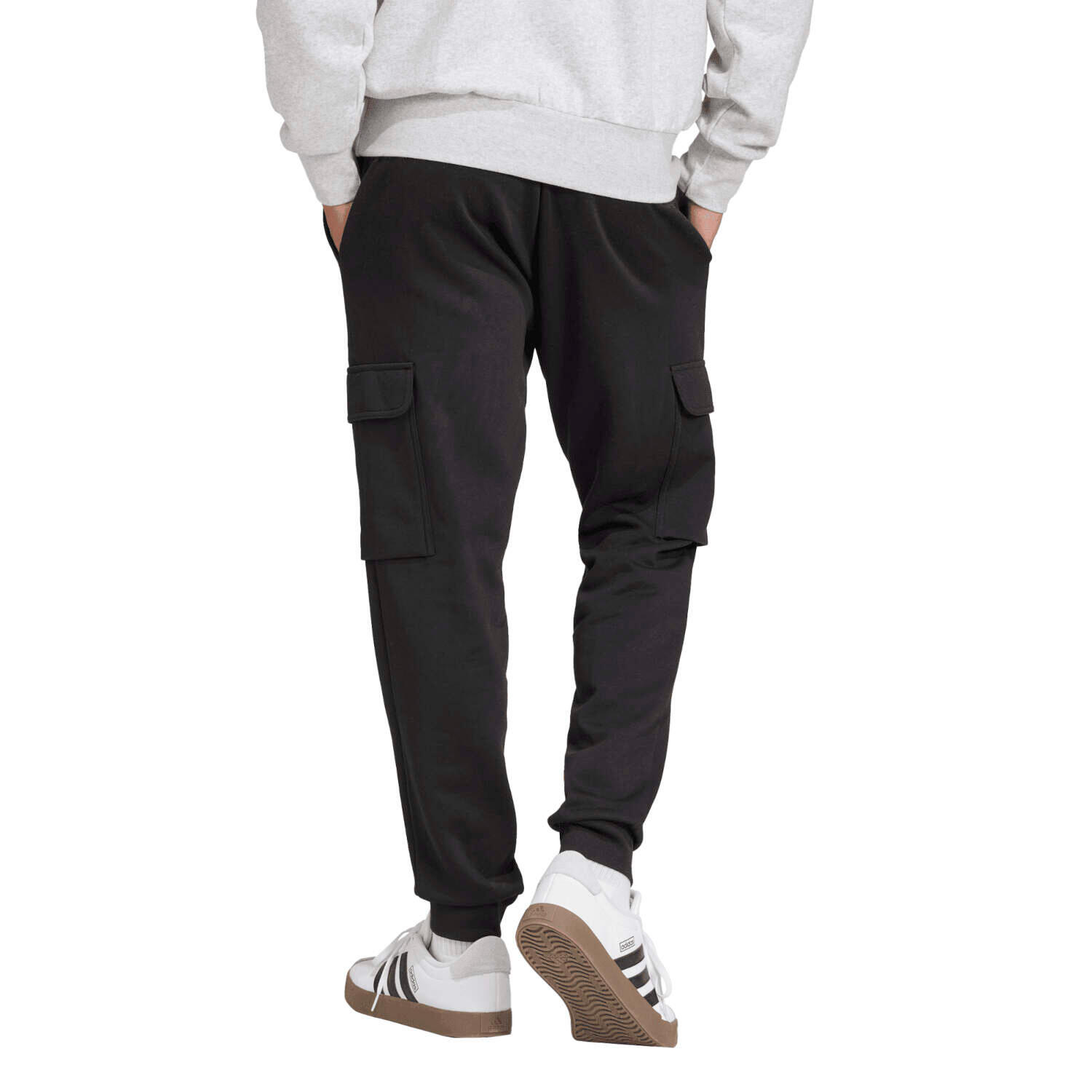 Spodnie męskie adidas Essentials Feelcozy Fleece Cargo - czarne 3/6