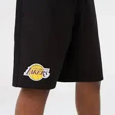 Short NBA Los Angeles Lakers New Era Team Logo Noir pour homme