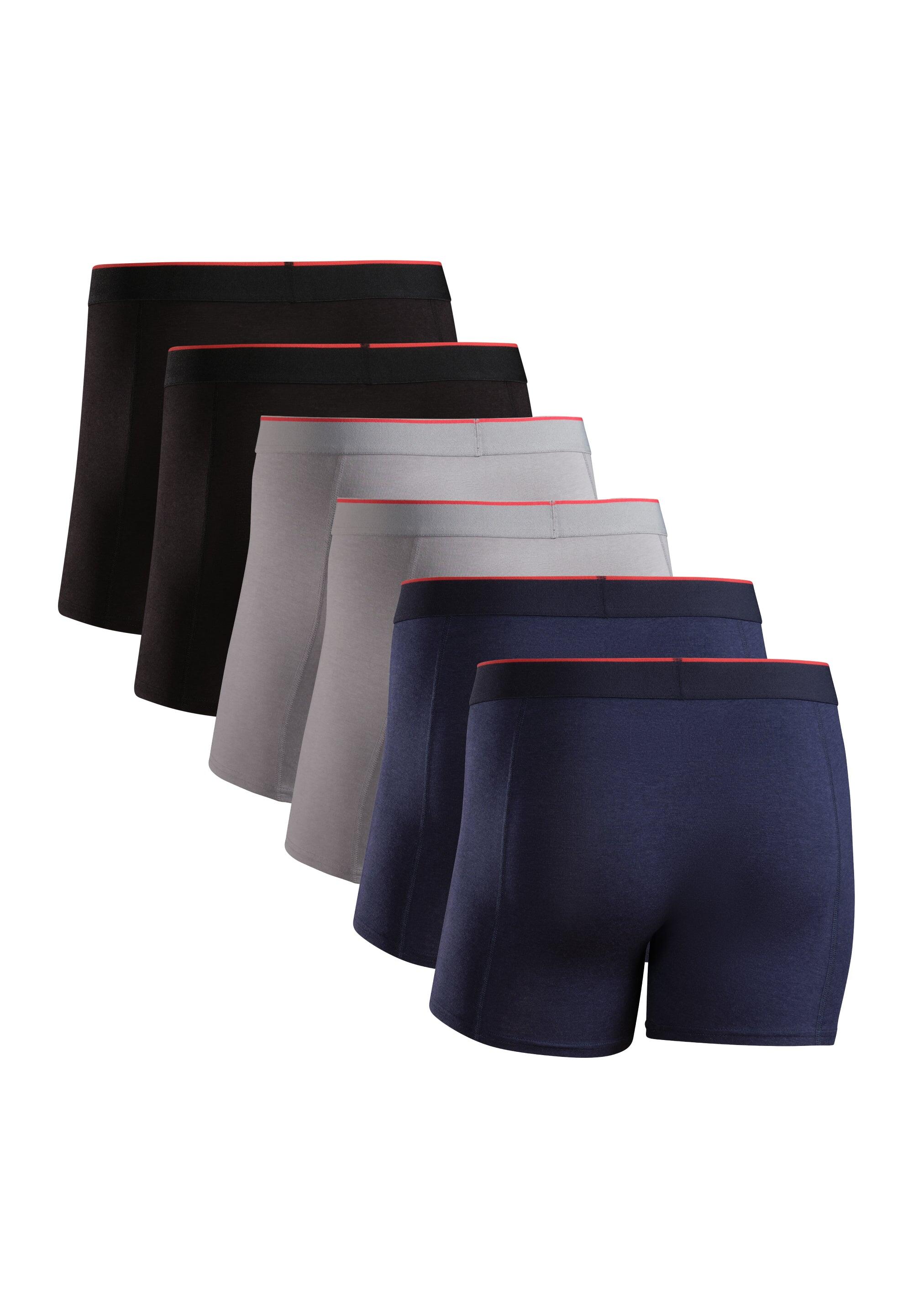 Boxers en bambou homme ultra doux respirants sous-vêtements lot de 6 2/6