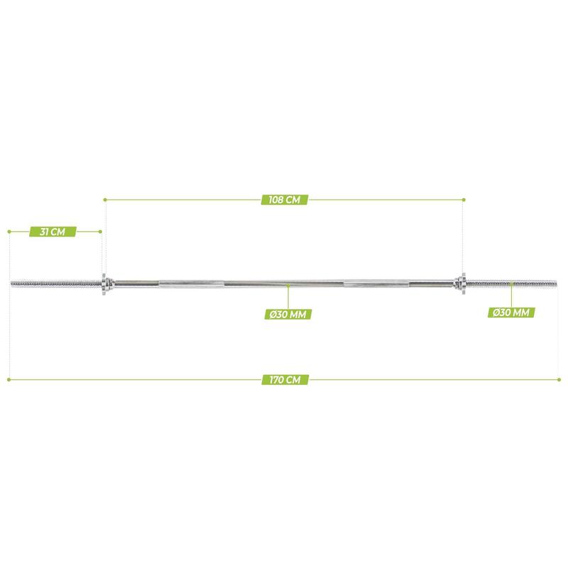 Bara Greutati cu surub VirtuFit  170cm - 30mm