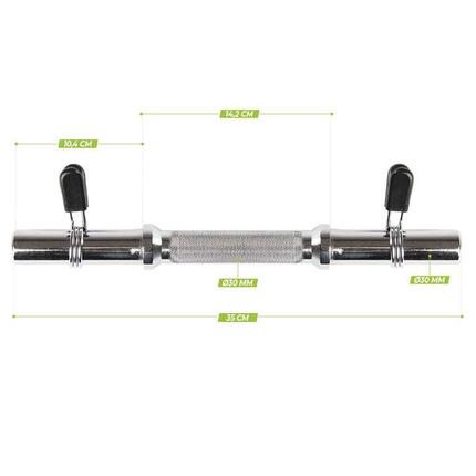 Kurzhantelstange - Hantelstange - Federverschluss- 30 mm - 35 cm