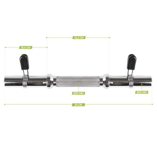 Kurzhantelstange - Hantelstange - Federverschluss- 30 mm - 35 cm