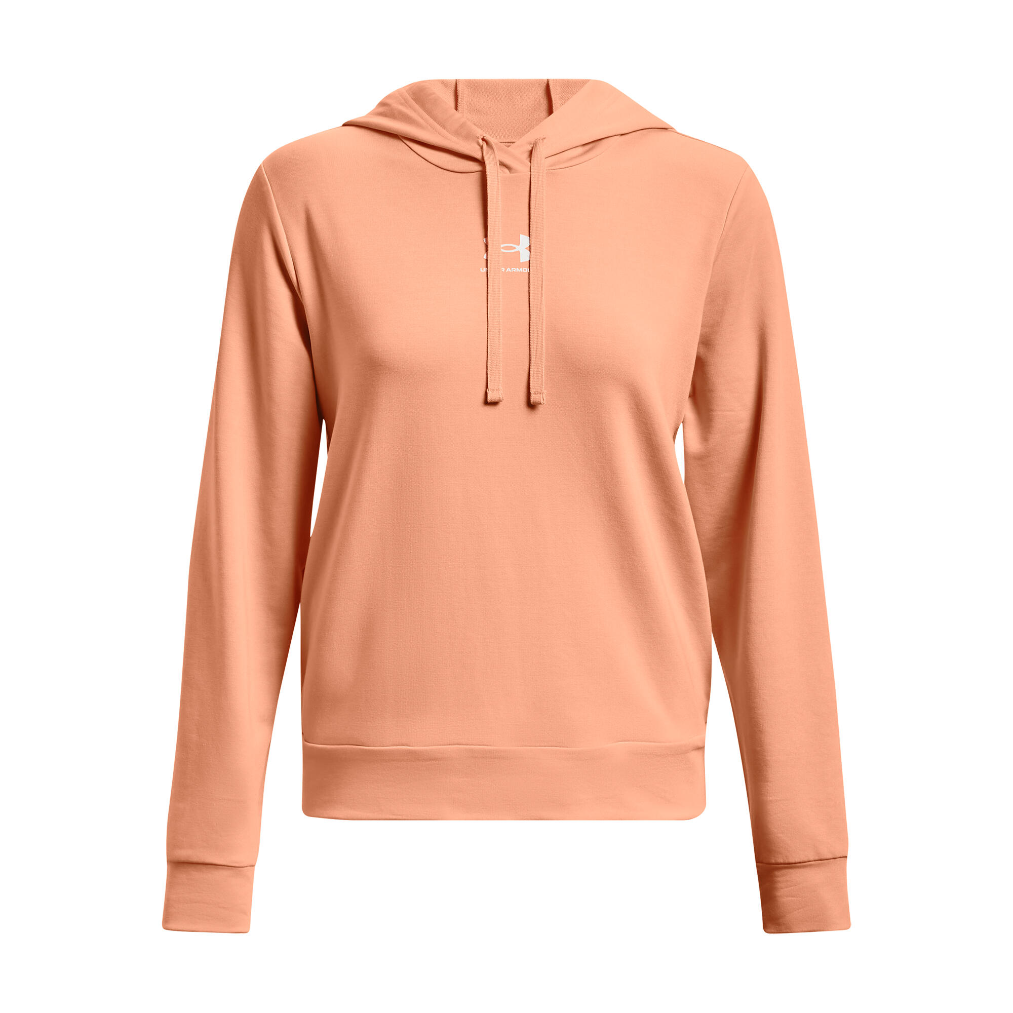 Under Armour - Under Armour Rival Terry Sweat À Capuche Femme - Sweat-shirt - Blanc|jaune|orange - S - Decathlon