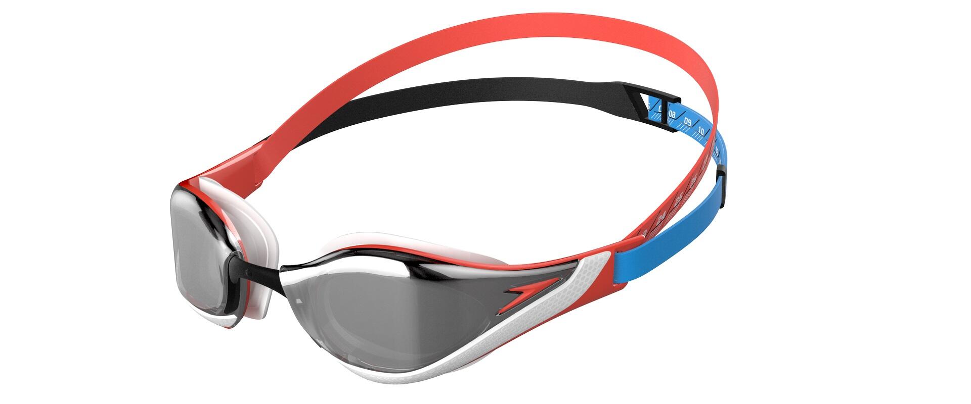 Occhialini Speedo Fastskin Pure Focus Mirror Rosso/Blu 7/7