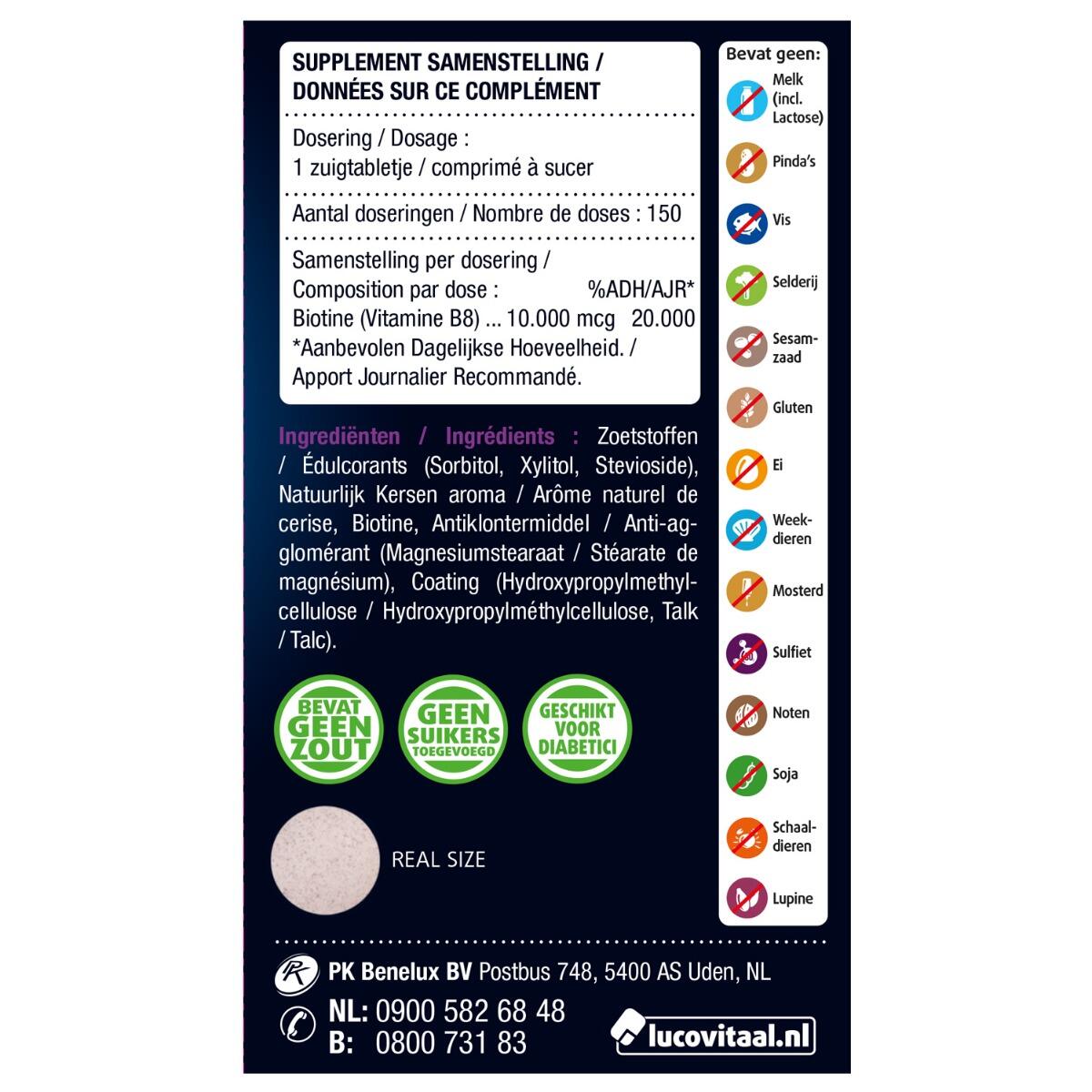 Lucovitaal Biotine 10.000mcg Forte 2/5