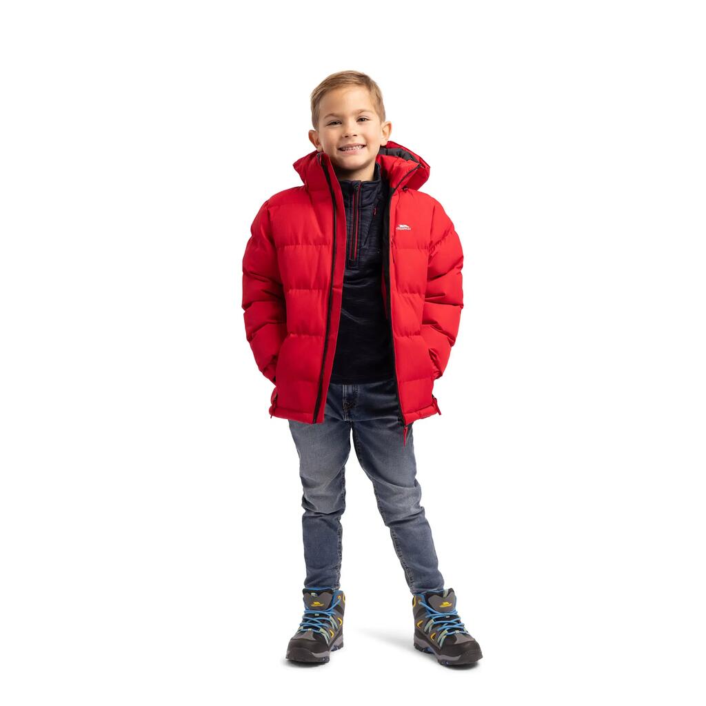 Boys Padded Adjustable Zip-Off Hood Waterproof Jacket - Tuff