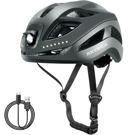 Kask rowerowy dla dorosłych z oświetleniem LED Rockbros ZK-077 regulowany