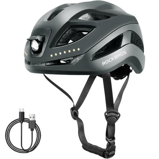 Kask rowerowy dla dorosłych z oświetleniem LED Rockbros ZK-077 regulowany