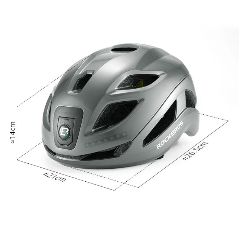 Kask rowerowy dla dorosłych z oświetleniem LED Rockbros ZK-077 regulowany 4/6