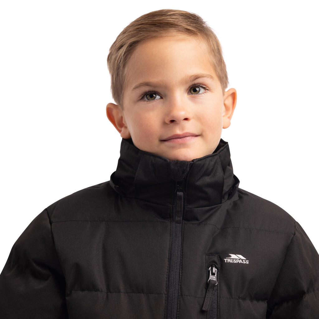 Boys Padded Adjustable Zip-Off Hood Waterproof Jacket - Tuff