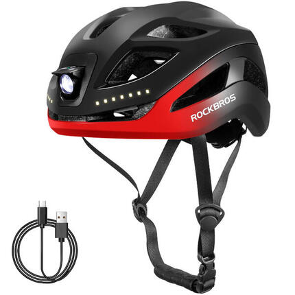 Kask rowerowy dla dorosłych z oświetleniem LED Rockbros ZK-077 regulowany