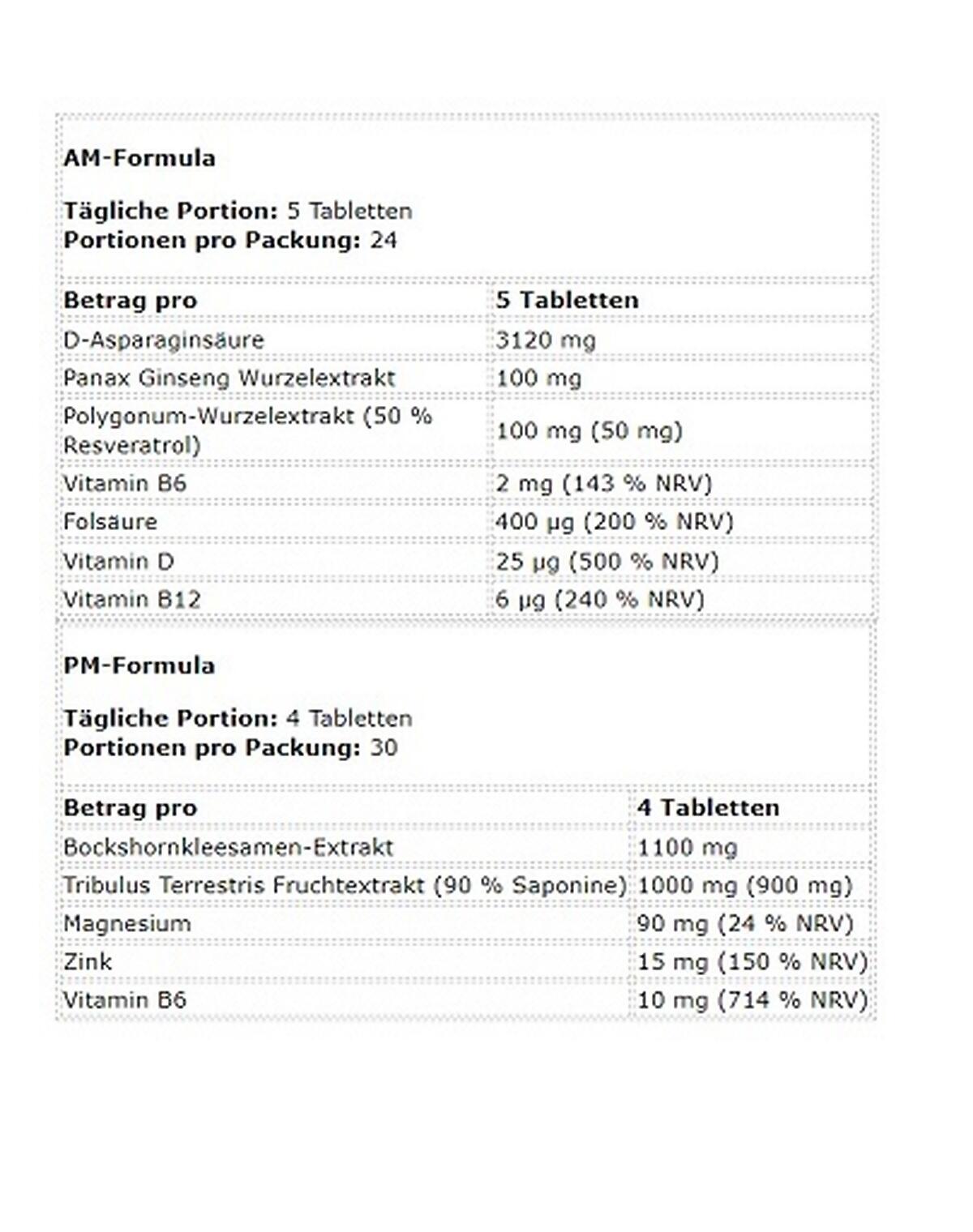 Kevin Levrone Levro Test (AM PM Formula) (240 (2x120) Tabletten) 2/2