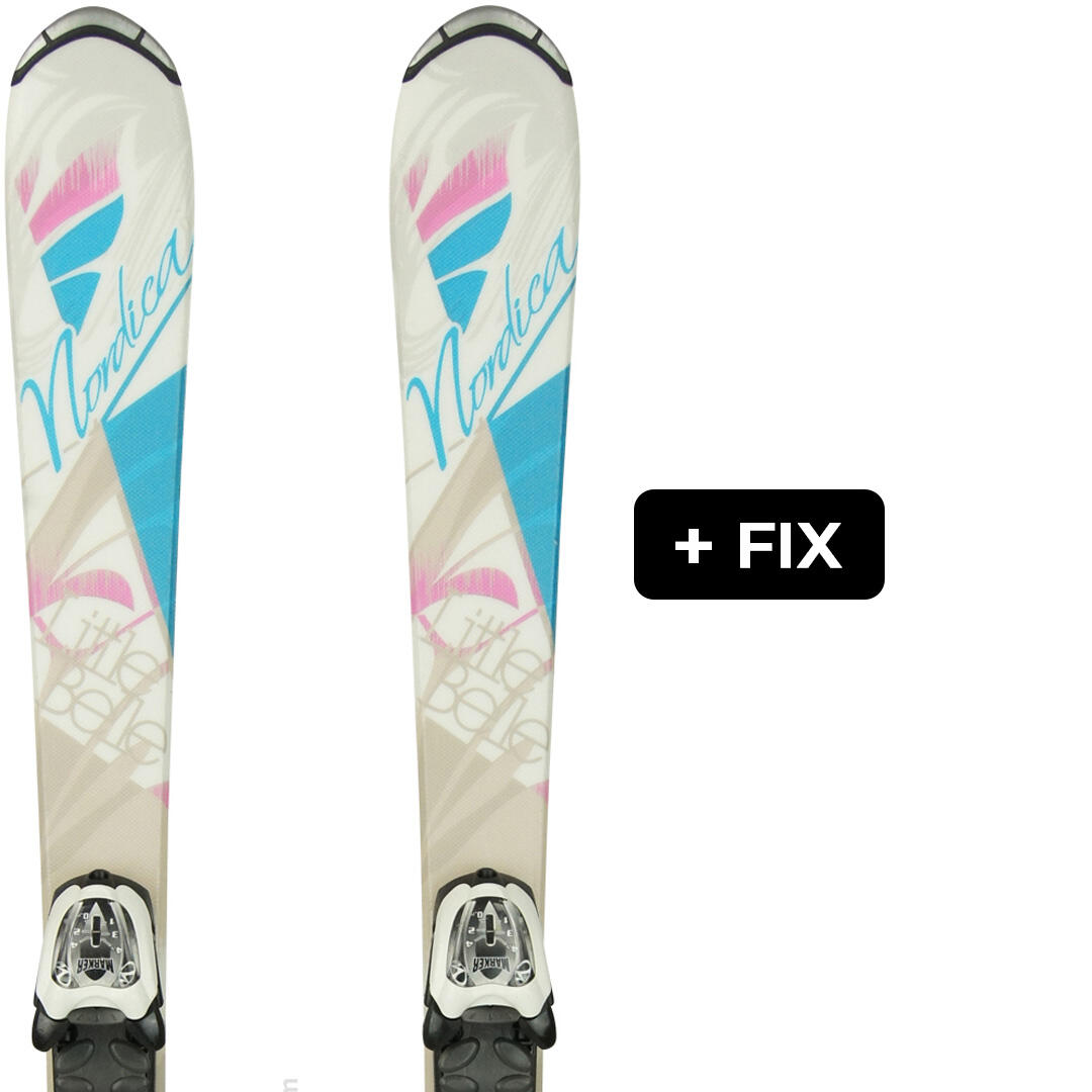 NORDICA Reconditionné - NORDICA LITTLE BELLE JUNIOR + FIX - Très bon état