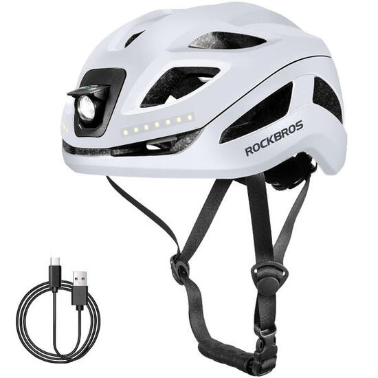 Kask rowerowy dla dorosłych z oświetleniem LED Rockbros ZK-077 regulowany